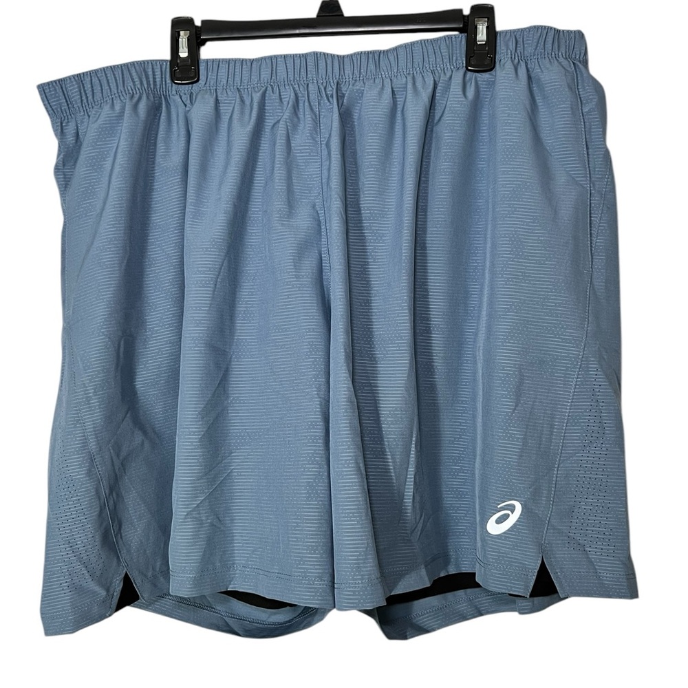 Asics men’s 7IN 2 IN 1 SHORT workout shorts bottoms drawstring blue size 3XL